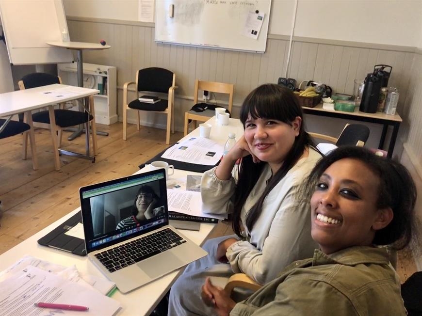 Segen i responssamtal under en närträff på Jakobsbergs folkögskola.