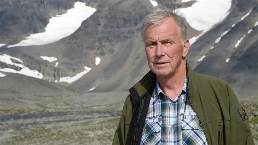 Per Holmlund forskar bland annat om glaciärer i svenska fjällen. Foto: Erik S Holmlund 