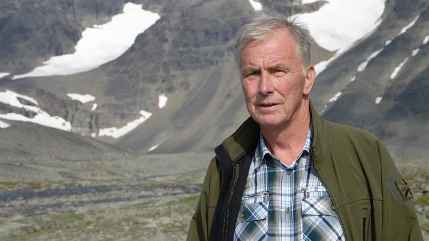 Per Holmlund forskar bland annat om glaciärer i svenska fjällen. Foto: Erik S Holmlund Per Holmlund forskar bland annat om glaciärer i svenska fjällen. Foto: Erik S Holmlund