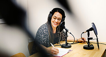 Radioproduktion på journalistkursen Jakobsbergs folkhögskola